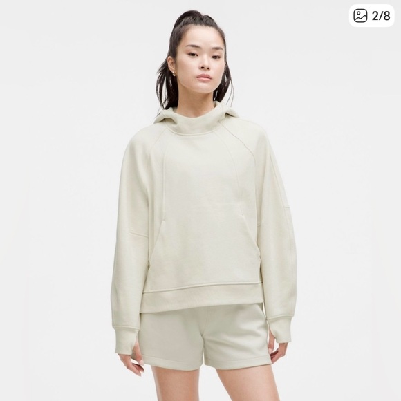 NWT Lululemon Scuba Oversized Side-Slit Hoodie, Bone M/L